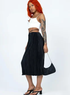 Princess Polly Blanca Midi Skirt Black Shop