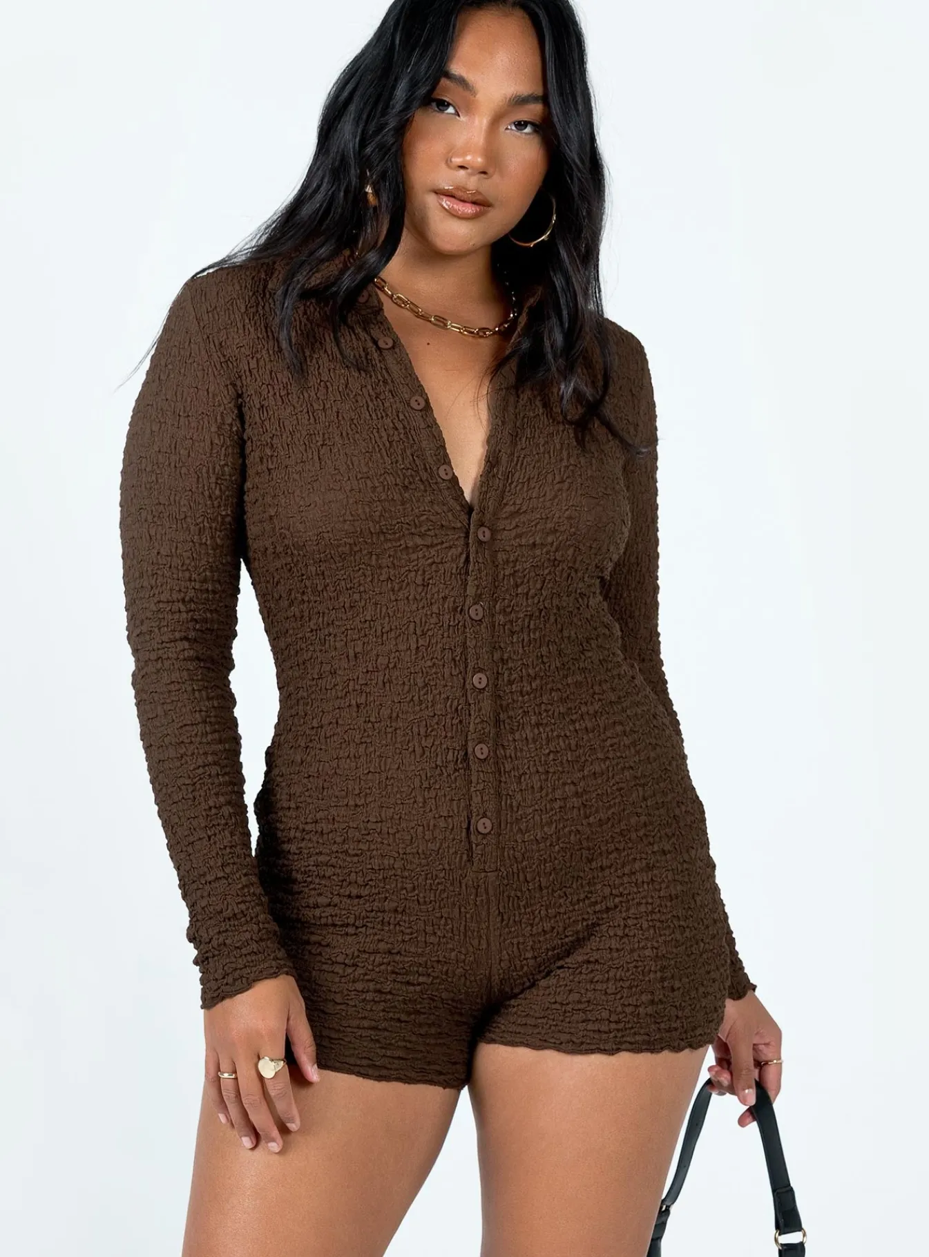 Princess Polly Blanford Romper Brown Outlet