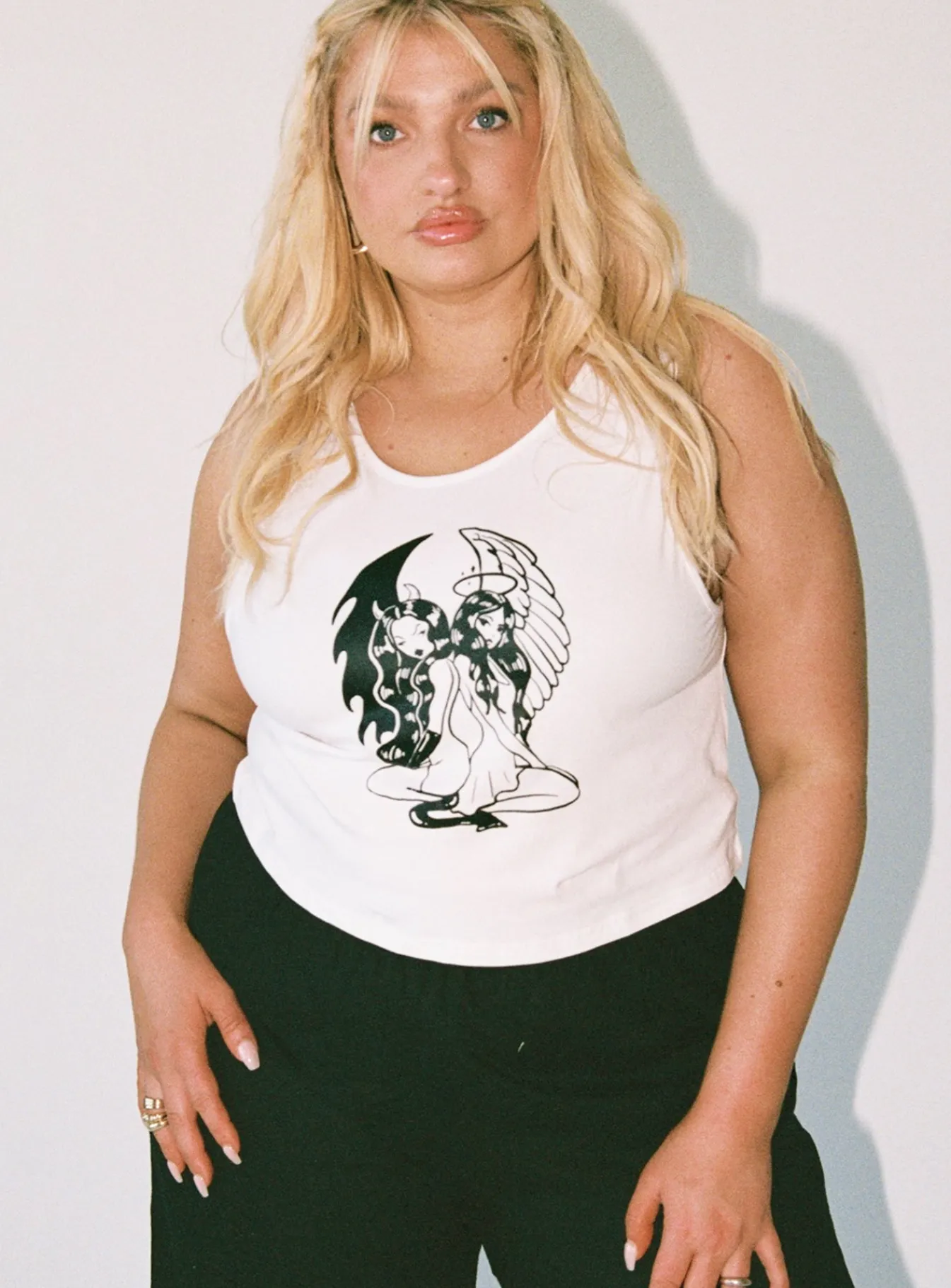 Princess Polly Blizzard Tank Topcurve White Best