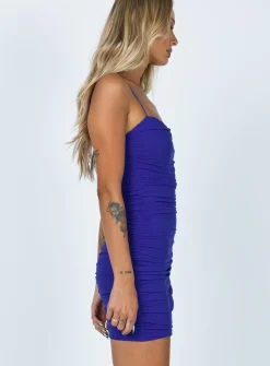 Princess Polly Bloom Mini Dress  Blue Sale