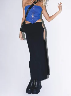 Princess Polly Bobbie Rose Maxi Skirt  Black Sale