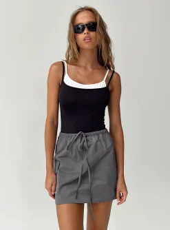 Princess Polly Boden Double Layered Bodysuit Black New