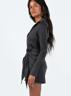 Princess Polly Bodeni Long Sleeve Mini Dress Black Best Sale