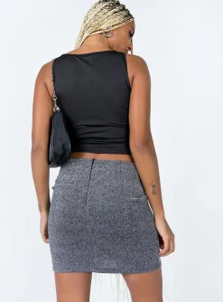 Princess Polly Bohdi Mini Skirt  Silver Cheap