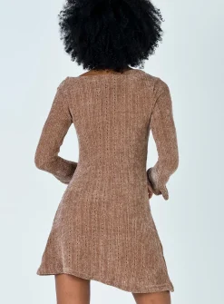 Princess Polly Boho Babe Mini Dress  Mocha Store