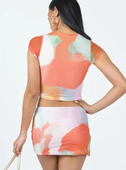 Princess Polly Bold Move Mini Skirt Multi Discount