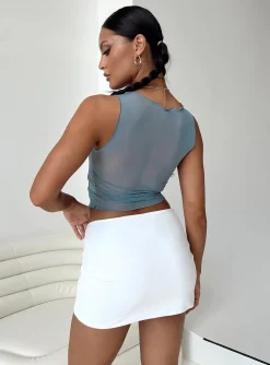 Princess Polly Bold Move Mini Skirt  White Cheap
