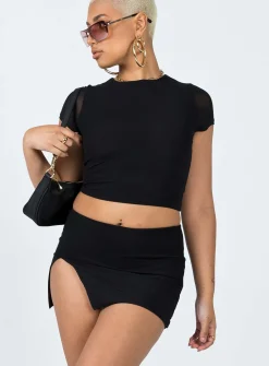 Princess Polly Bold Move Mini Skirtlower Impact   Black Online
