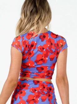 Princess Polly Bold Move Top Navy / Red Shop