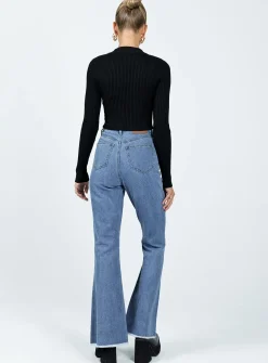 Princess Polly Bolsena Flared Mid Washjean Denim Cheap