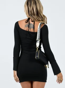 Princess Polly Booker Mini Dress Black Flash Sale