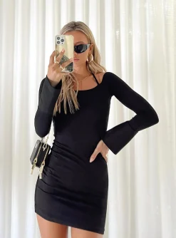 Princess Polly Booker Mini Dress Black Flash Sale