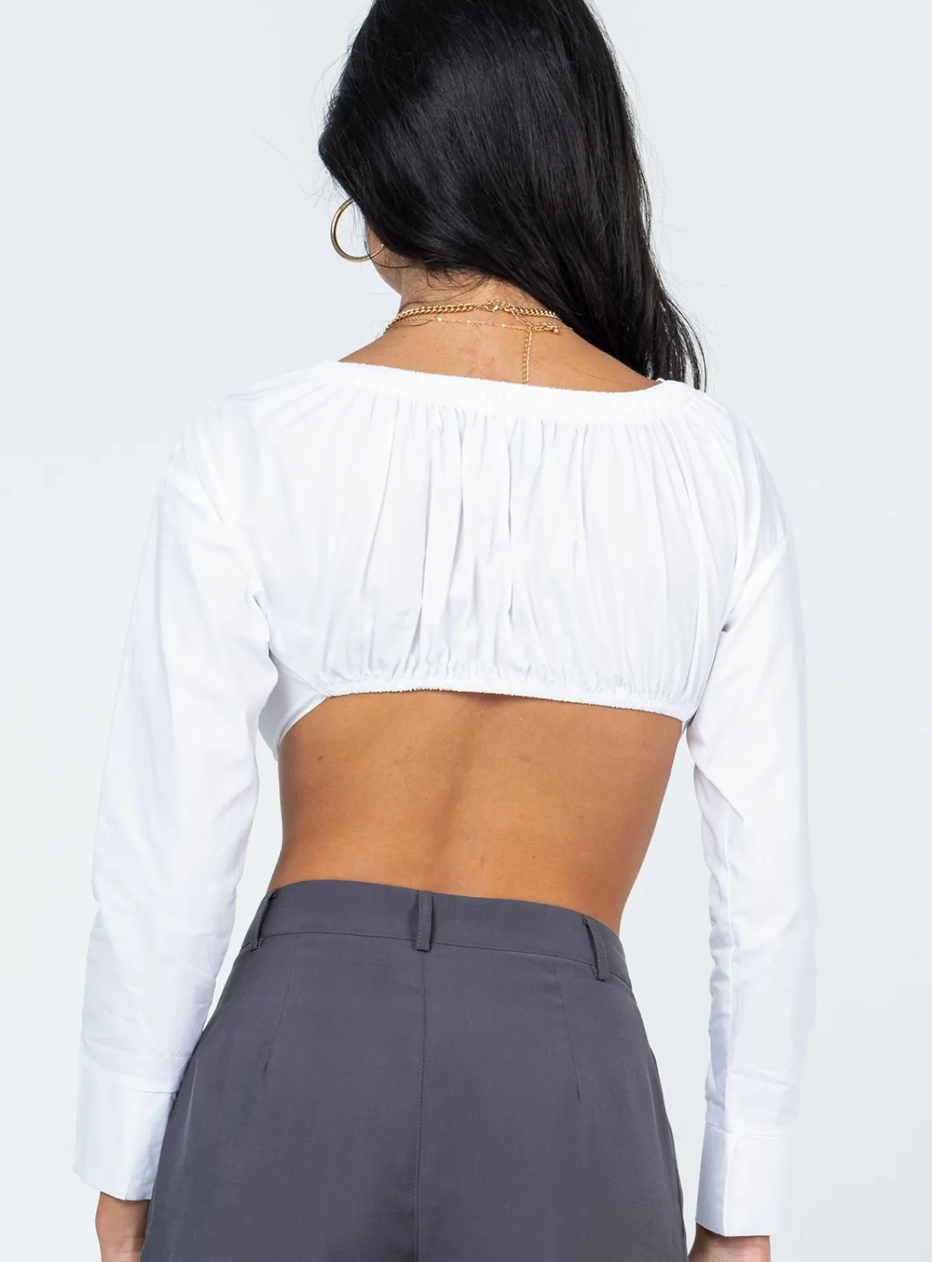 Princess Polly Botany Long Sleeve Top White Cheap
