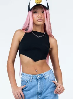 Princess Polly Bracey Top  Black Hot