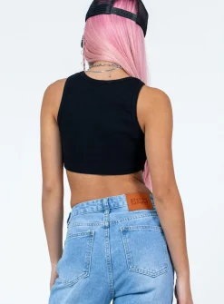 Princess Polly Bracey Top  Black Hot