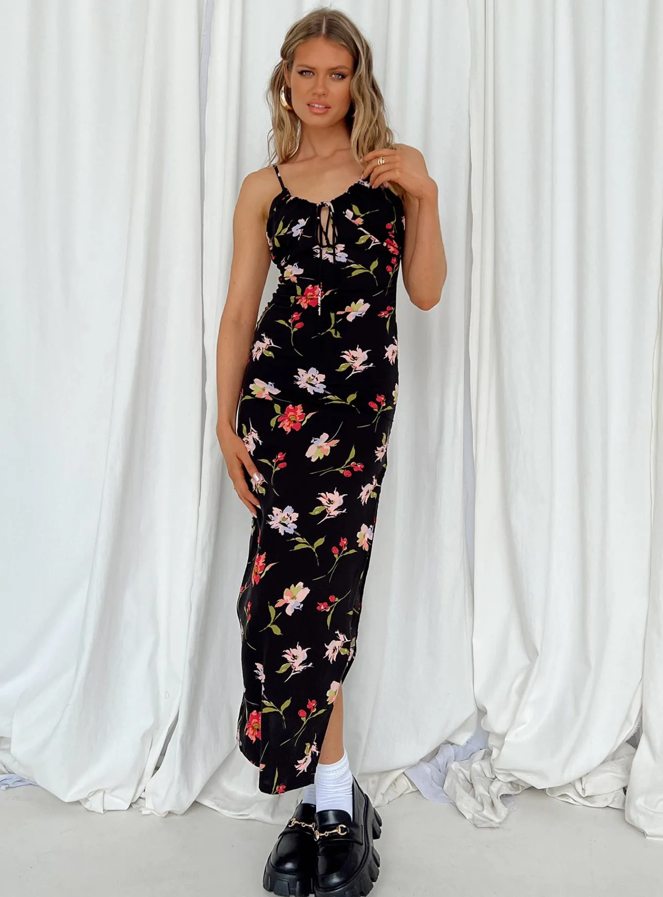 Princess Polly Brailey Maxi Dressmulti Black Fashion