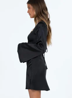 Princess Polly Braydon Long Sleeve Mini Dress Black Outlet