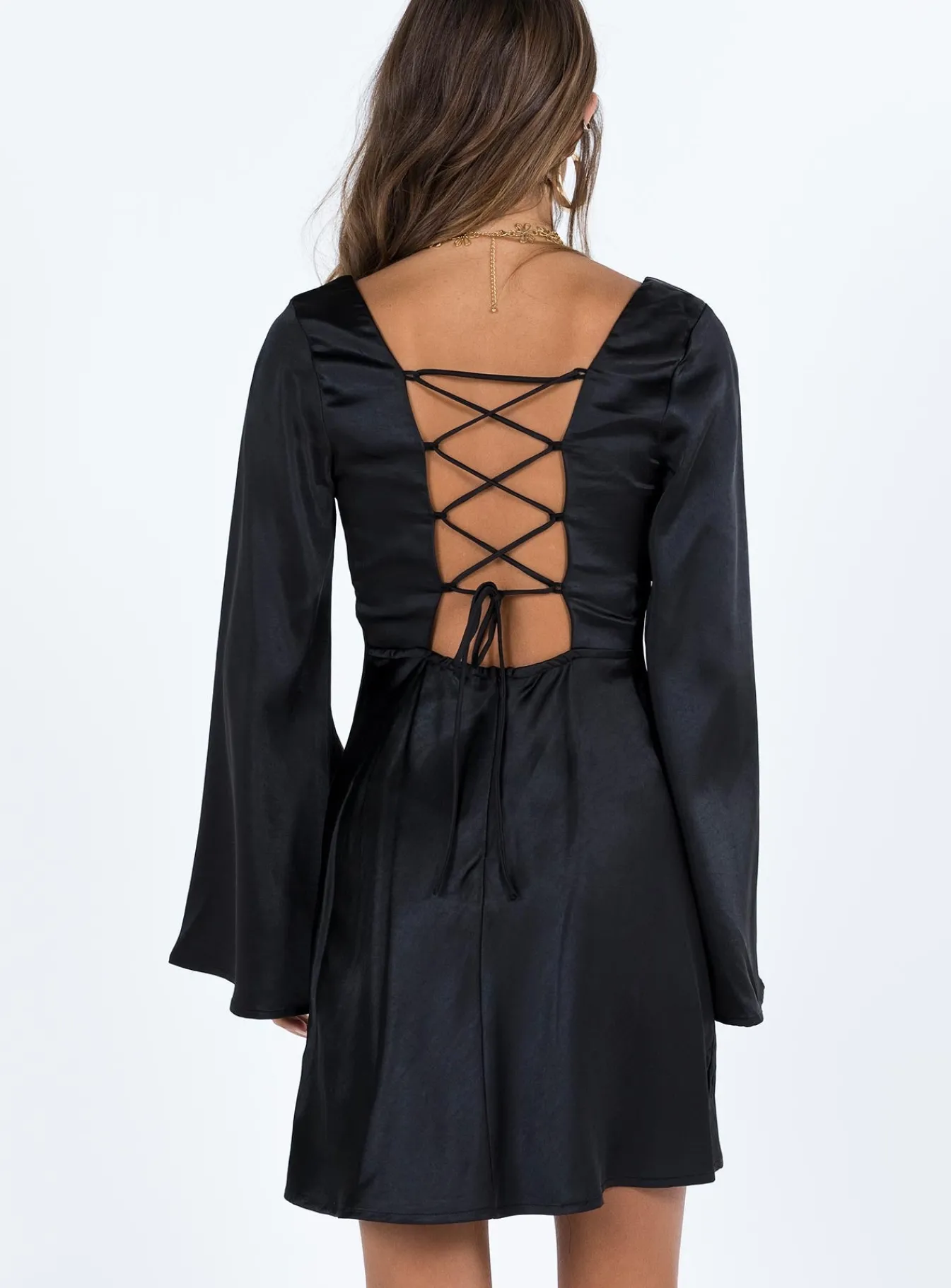 Princess Polly Braydon Long Sleeve Mini Dress Black Outlet