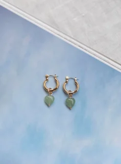Princess Polly Breaking Hearts Earrings  Green Flash Sale