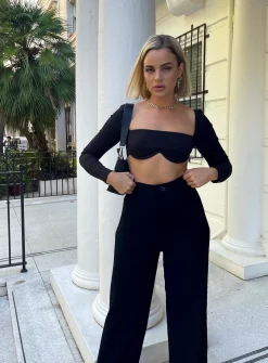 Princess Polly Brenda Pants Black Online