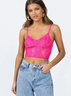 Princess Polly Brentwood Top Pink Shop