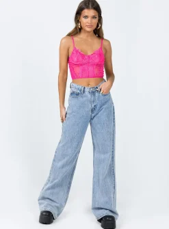 Princess Polly Brentwood Top Pink Shop