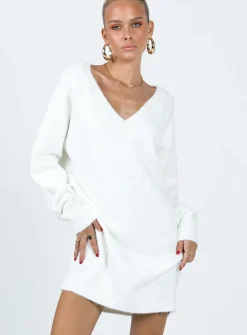 Princess Polly Breslin Sweater Dress  Beige Sale