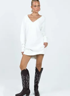 Princess Polly Breslin Sweater Dress Beige Sale