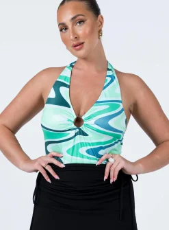 Princess Polly Briana Bodysuitmulti   Green Flash Sale