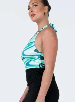 Princess Polly Briana Bodysuitmulti Green Flash Sale