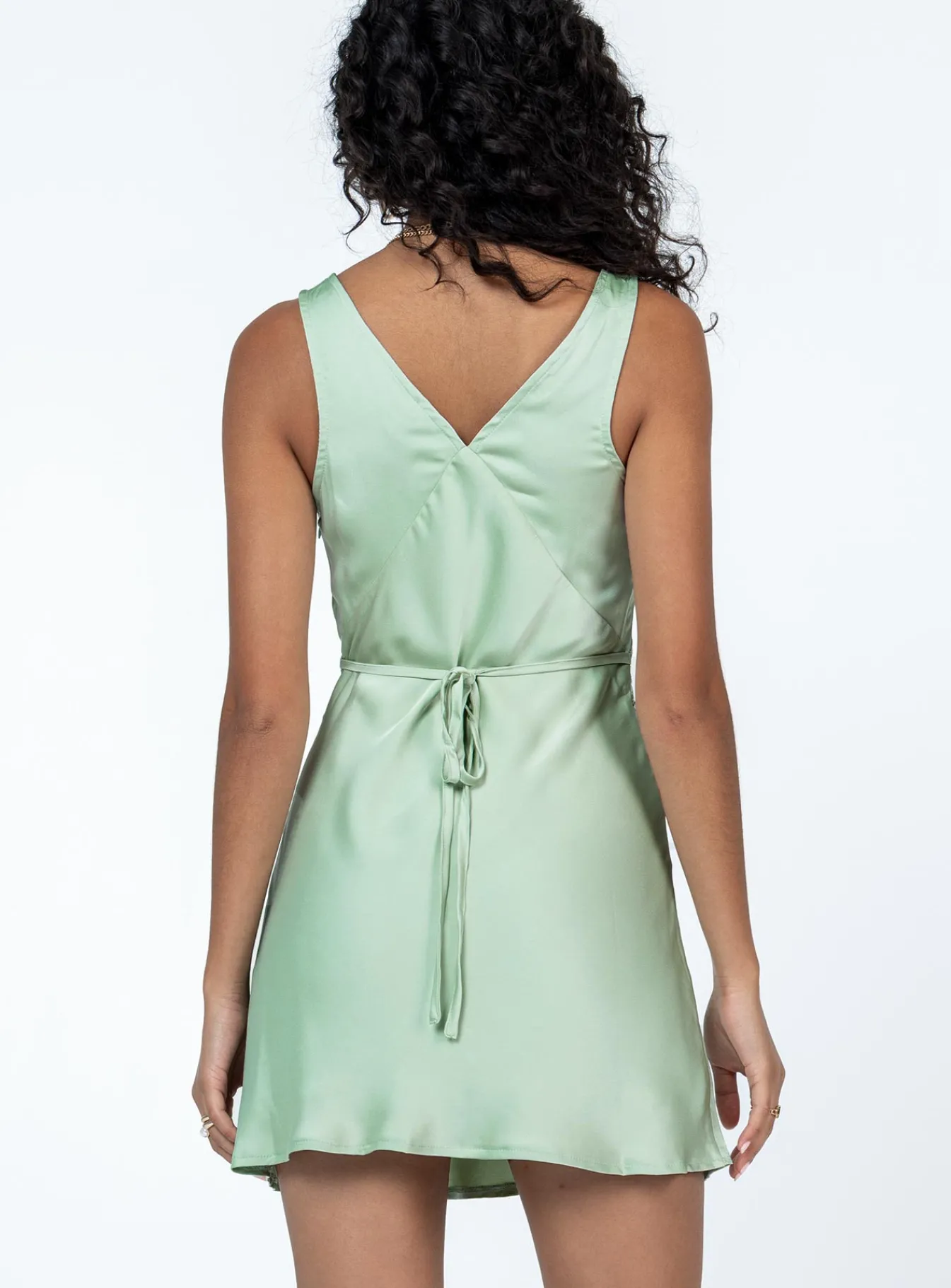 Princess Polly Briannar Mini Dress Sage Cheap