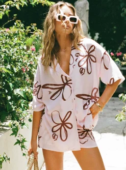 Princess Polly Briata Bloom Shirt  Pink Store