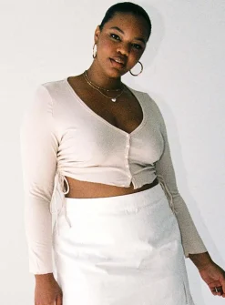 Princess Polly Bridgeton Topcurve   Beige Discount