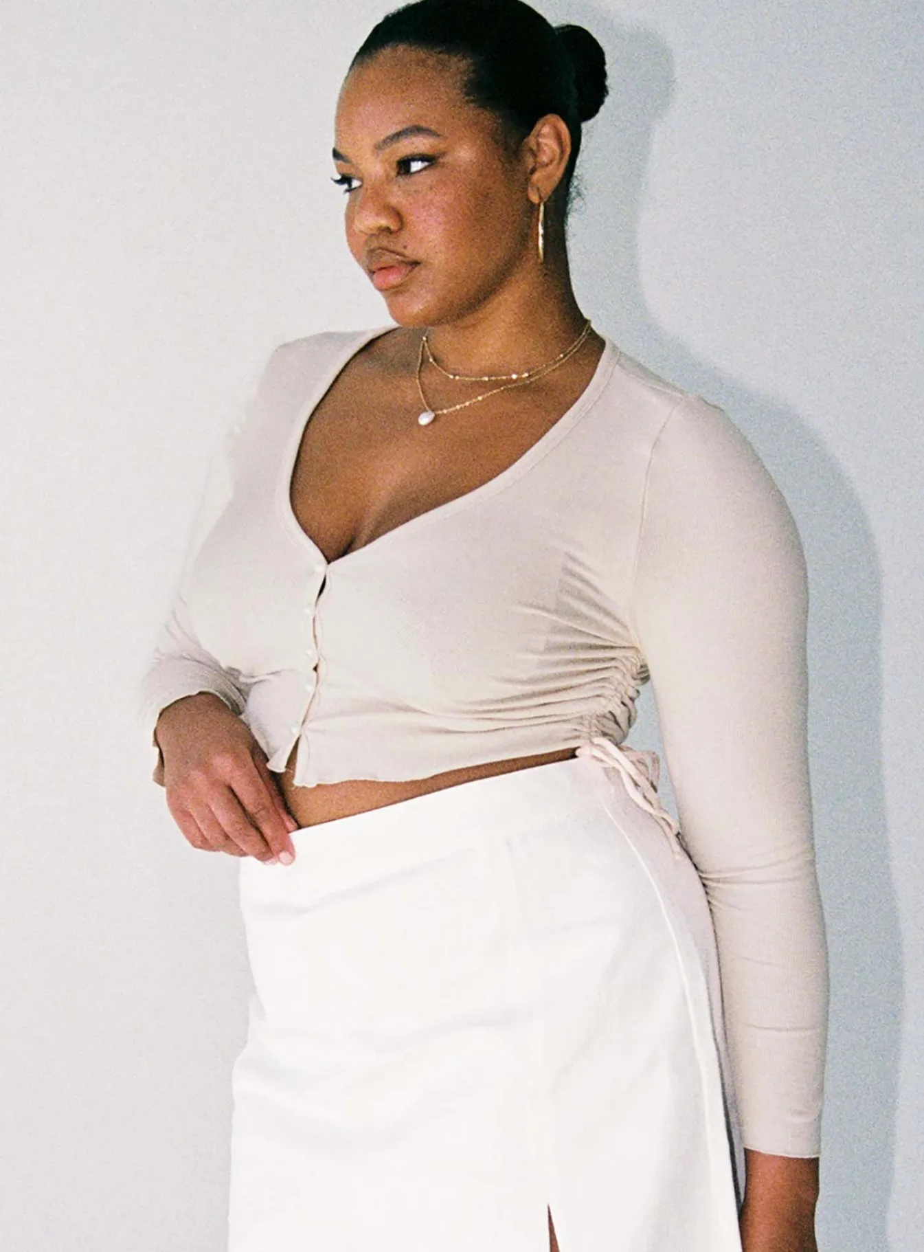 Princess Polly Bridgeton Topcurve Beige Discount