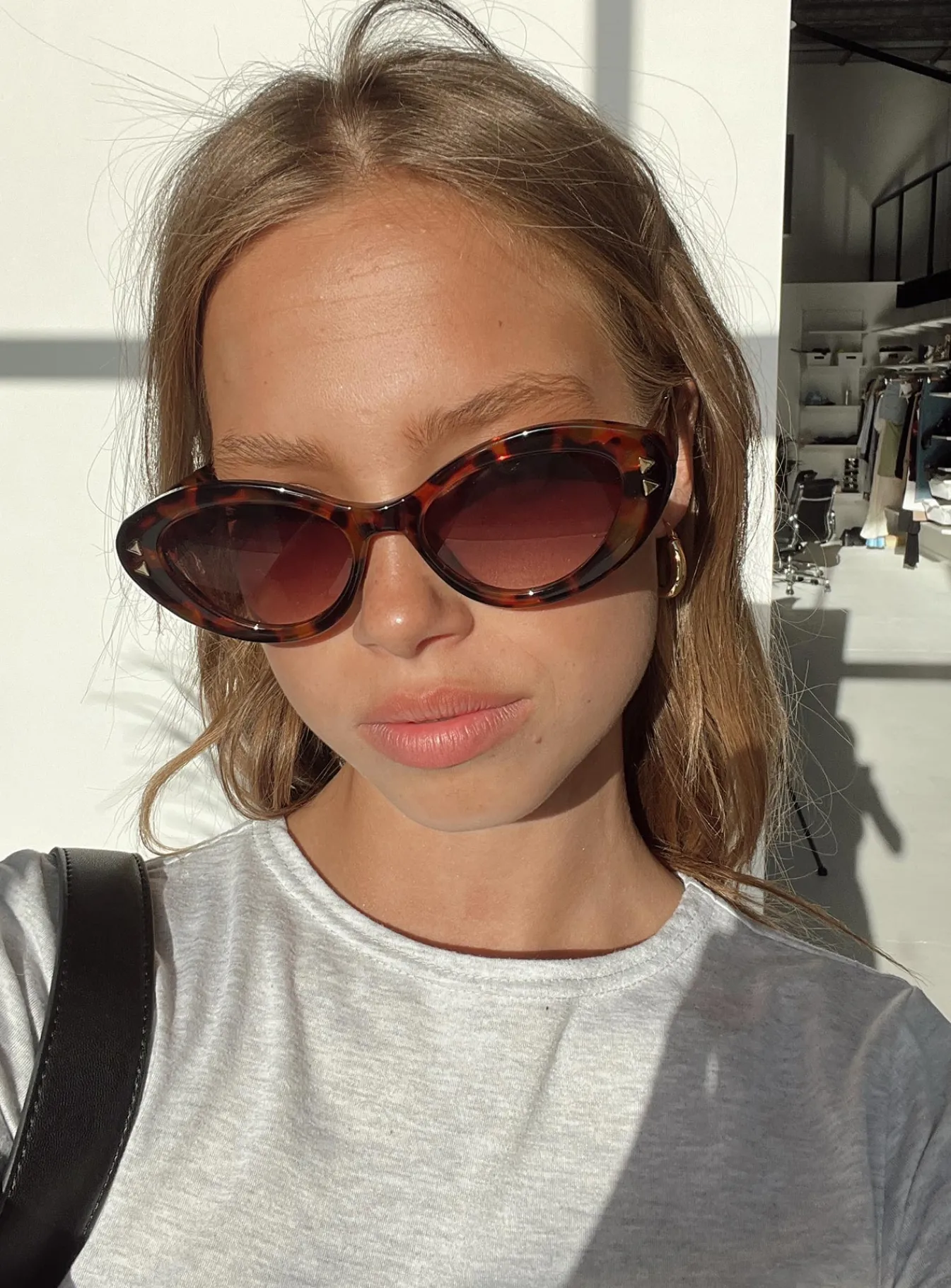 Princess Polly Brinney Sunglasses Tort Hot