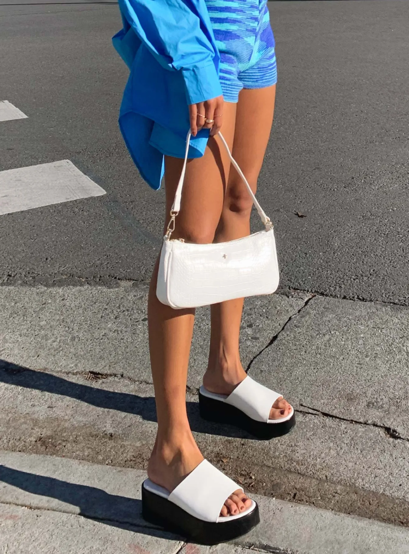 Princess Polly Britta Platform Heels White Clearance