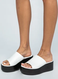 Princess Polly Britta Platform Heels White Clearance