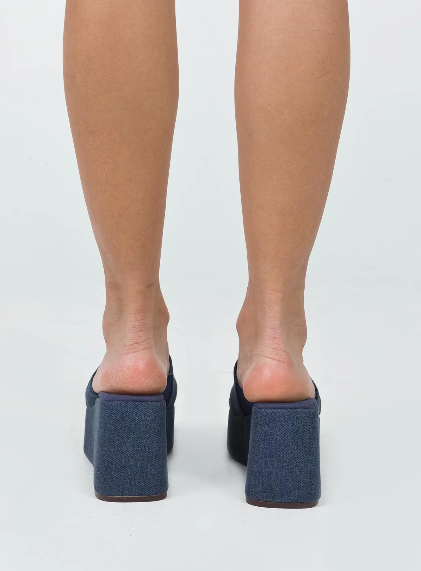 Princess Polly Broca Platform Sandal Dark Denim Shop