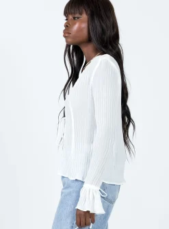 Princess Polly Brody Long Sleeve Top White New