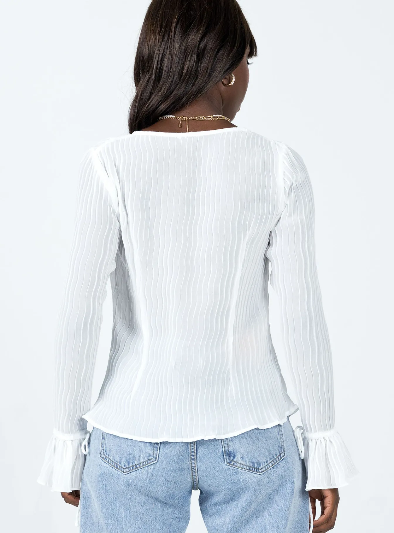 Princess Polly Brody Long Sleeve Top White New