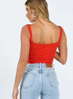 Princess Polly Bruna Top  Red Cheap