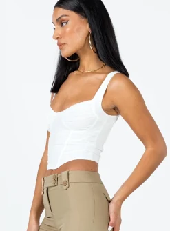 Princess Polly Bruna Toplow Impact   White Cheap