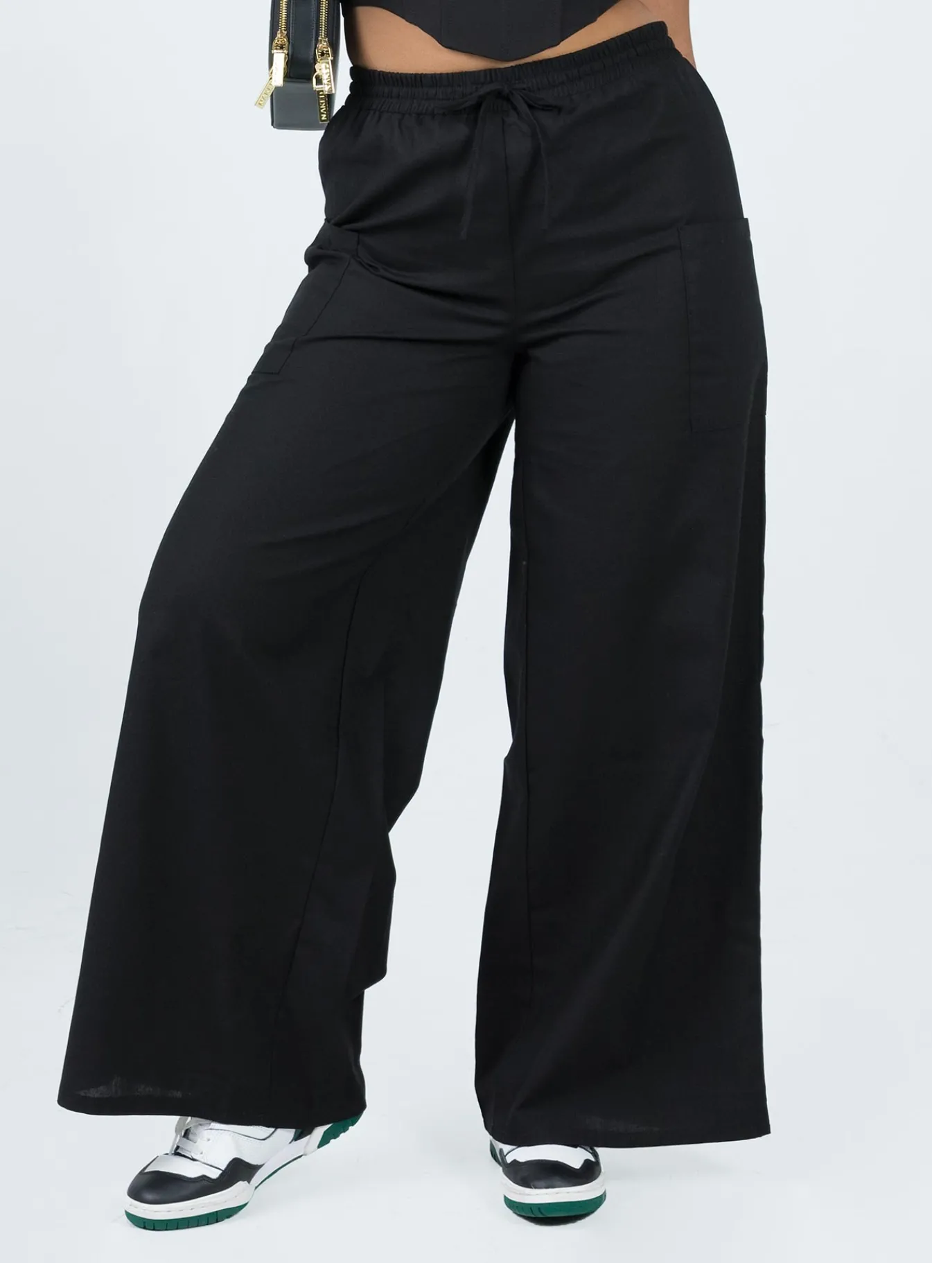 Princess Polly Brunie Pants Black Hot