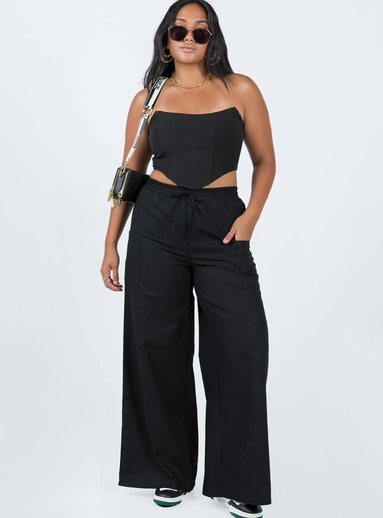 Princess Polly Brunie Pants Black Hot