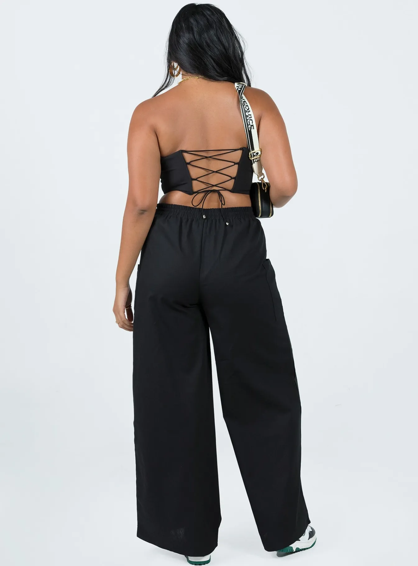 Princess Polly Brunie Pants Black Hot