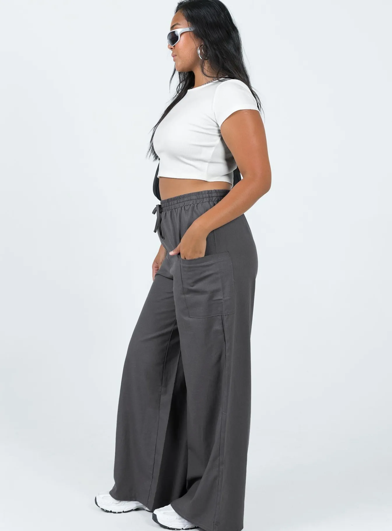 Princess Polly Brunie Pants Slate Flash Sale