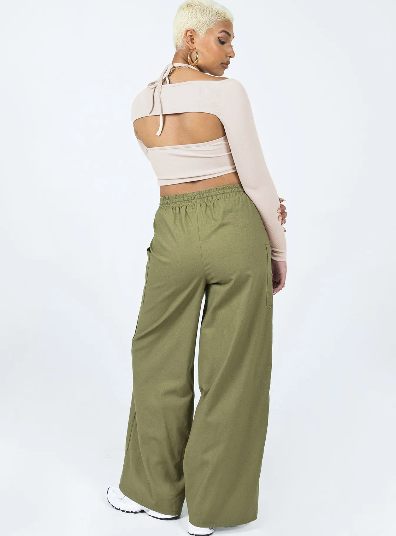Princess Polly Brunie Pants Khaki Green Best Sale
