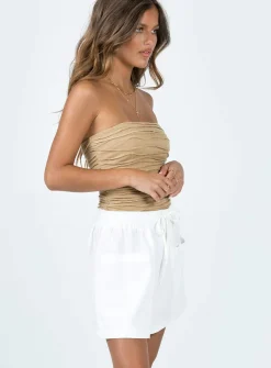 Princess Polly Brunie Shorts White Store