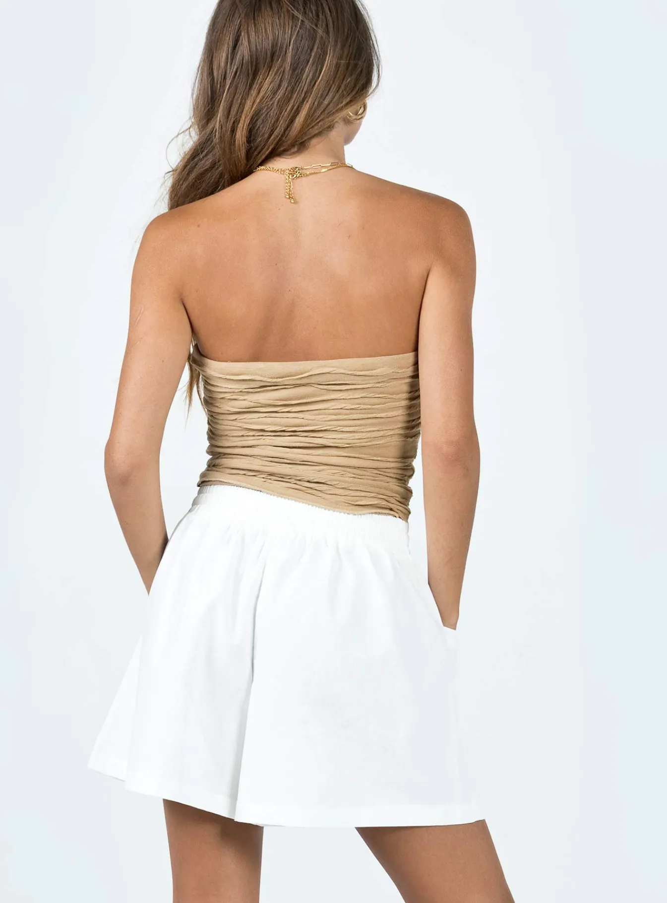 Princess Polly Brunie Shorts White Store