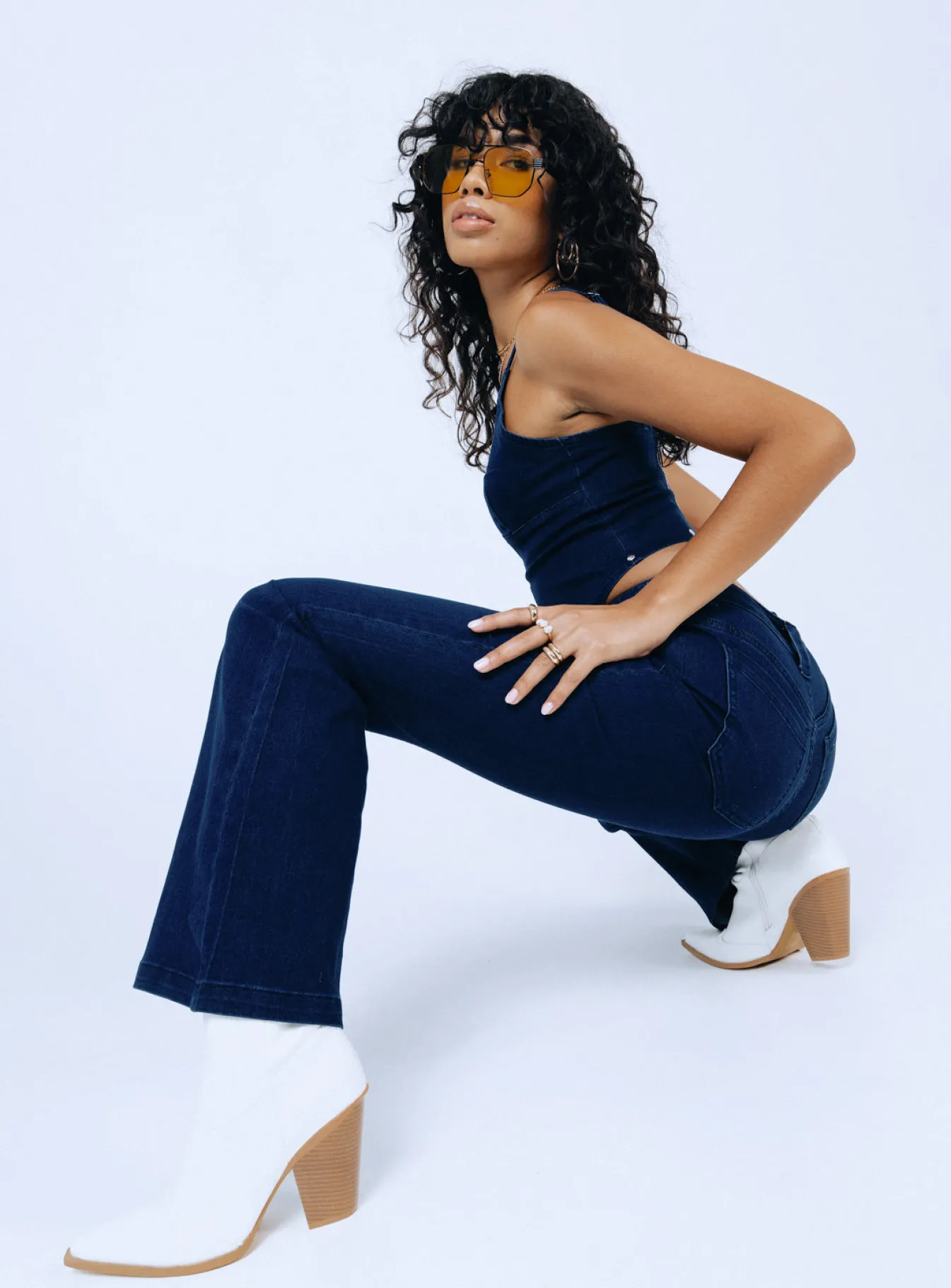 Princess Polly Buckleyjeans Blue Denim Hot